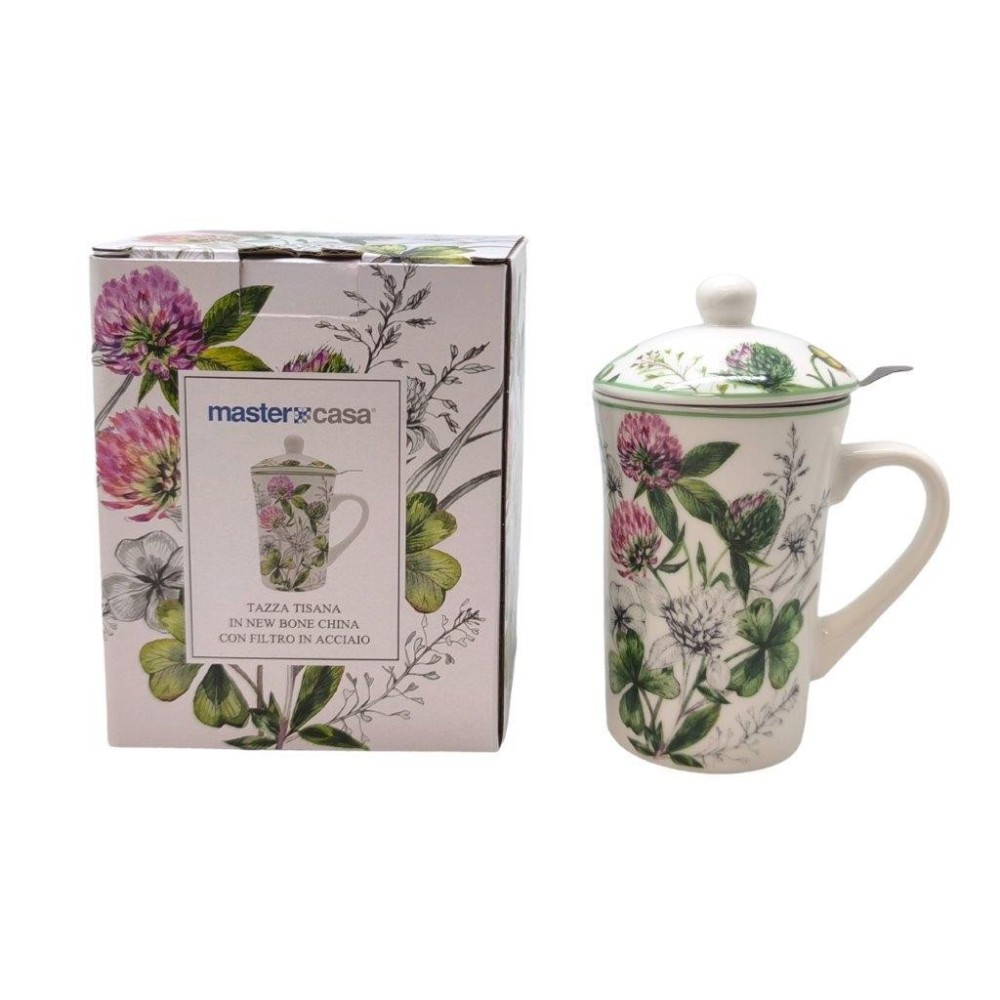 TAZZA TISANA FIORI FUXIA CFILTRO